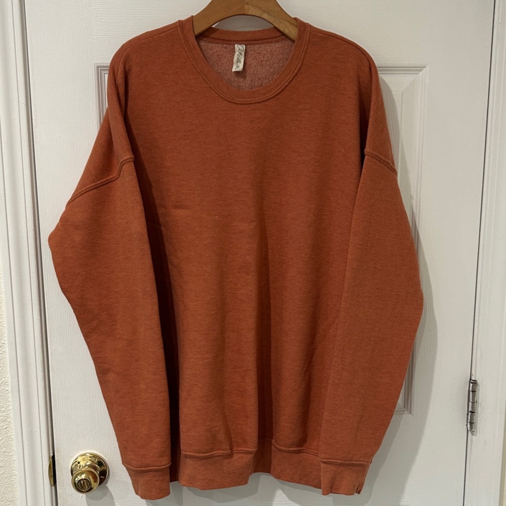 Men's Warm Terracotta Crewneck Sweater